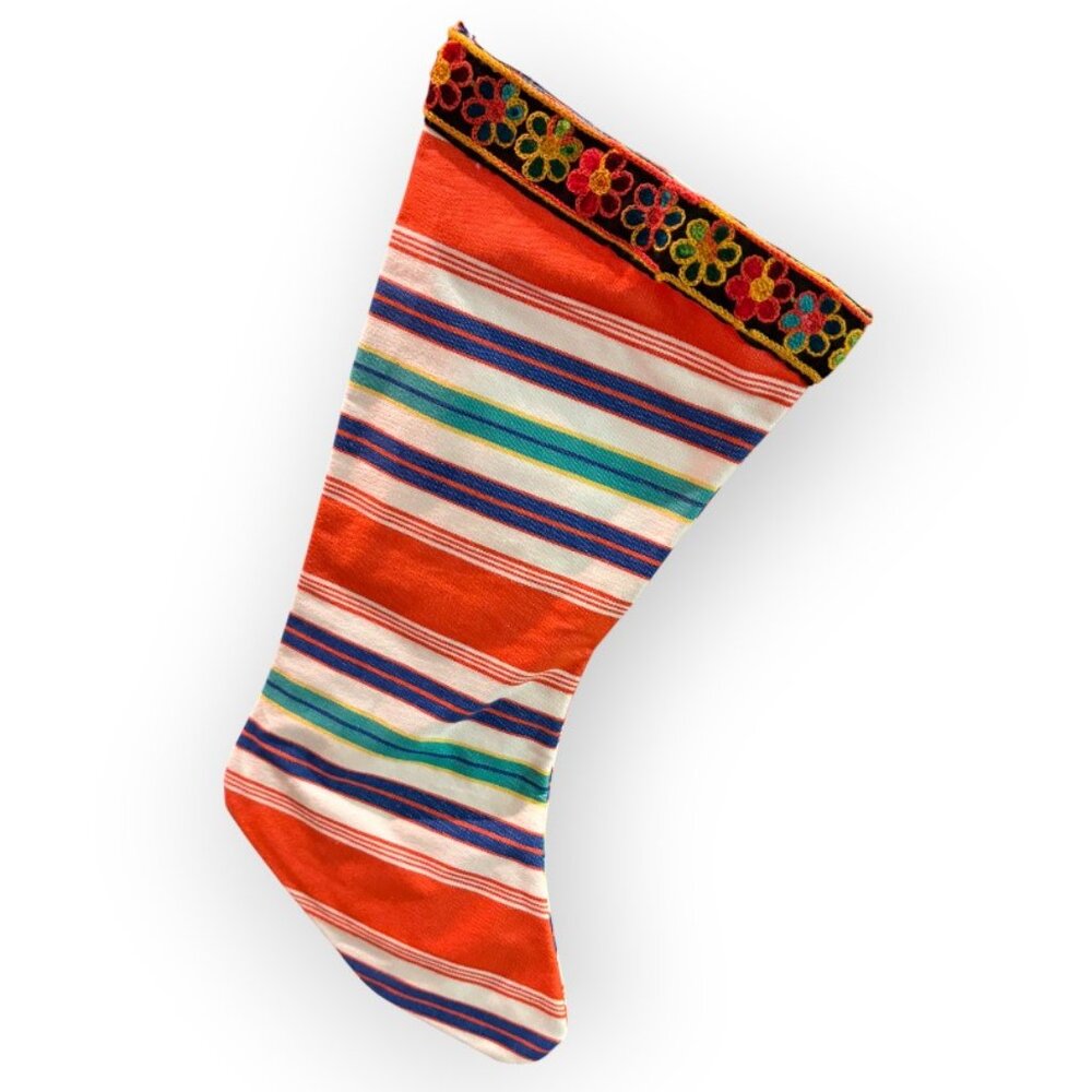 Christmas stocking made from dutch heritage fabric